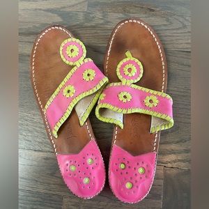 Jack Rogers Sandals - Pink and Green